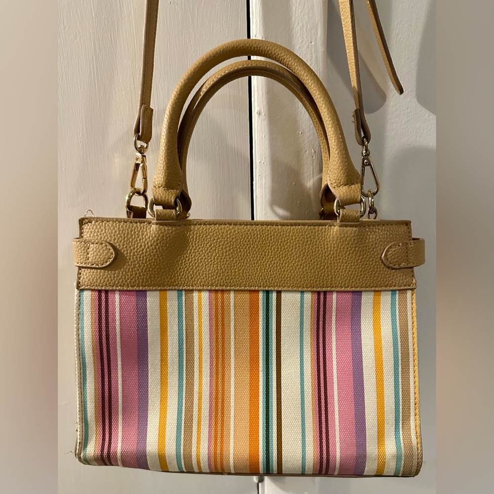 Nanette Lepore Tan and Pink Purse - Picture 2 of 6
